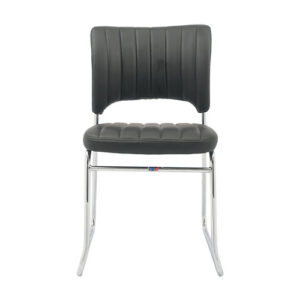 Visitor Chair – VC-B08 – Cushioned with Artificial Leather & Metal Frame – Made in China