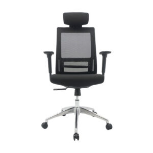 Executive Chair – RC-LX 500 – PU Foam Seat, Adjustable Headrest & Arms, Aluminum Base – Made in China