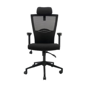 Executive Chair – KRC-CLARK 100 – Adjustable Headrest & Arms, Back Locking, Nylon Base – Made in Korea