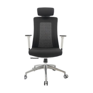 Executive Chair – RC-LX 600 – PU Foam Seat, Adjustable Headrest, 3-Step Back Lock & Aluminum Base – Made in China
